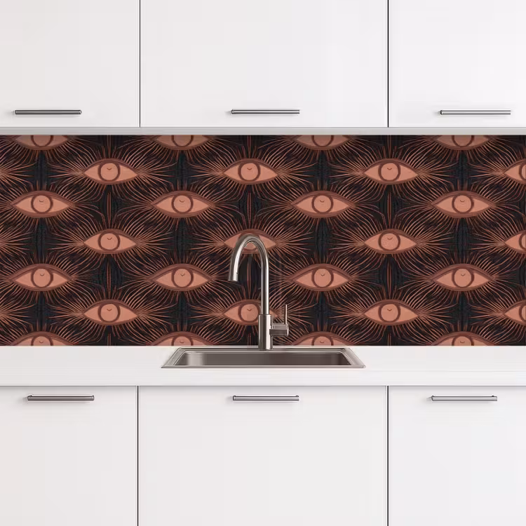 Keuken achterwand - Boheems - Oog - Bruin — 4