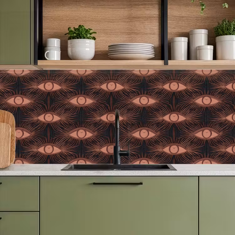 Keuken achterwand - Boheems - Oog - Bruin — 8