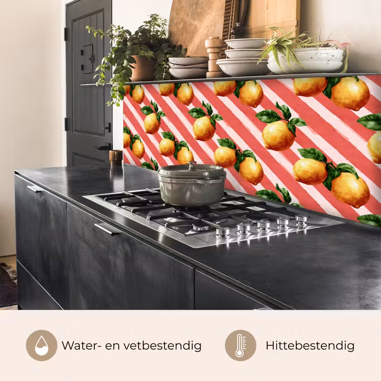 Keuken achterwand - Citroen - Geïllustreerd - Oranje — 5