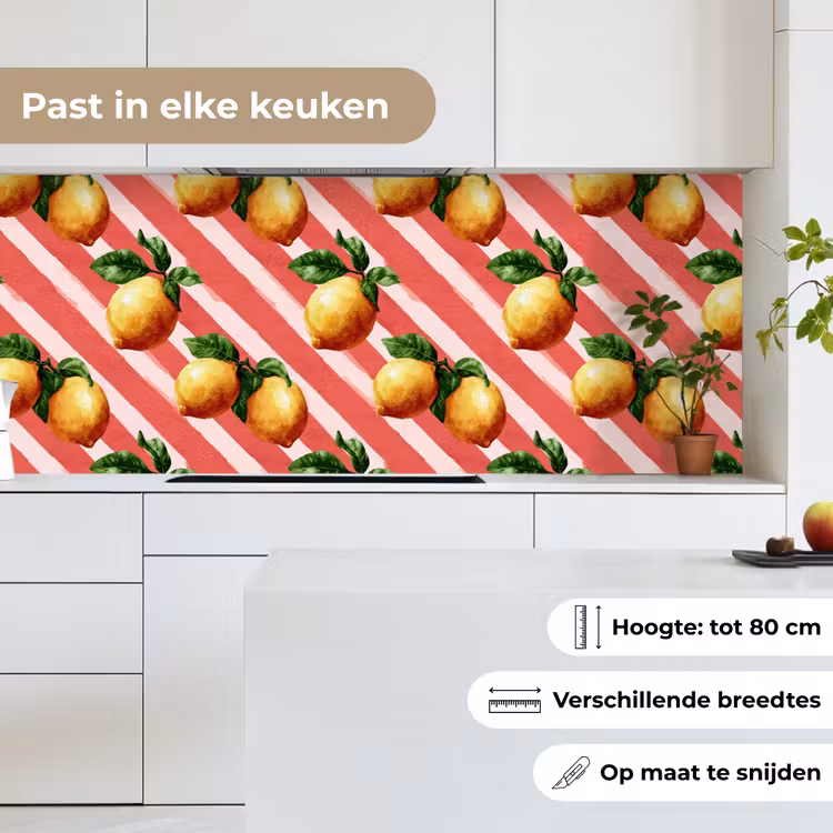 Keuken achterwand - Citroen - Geïllustreerd - Oranje — 7