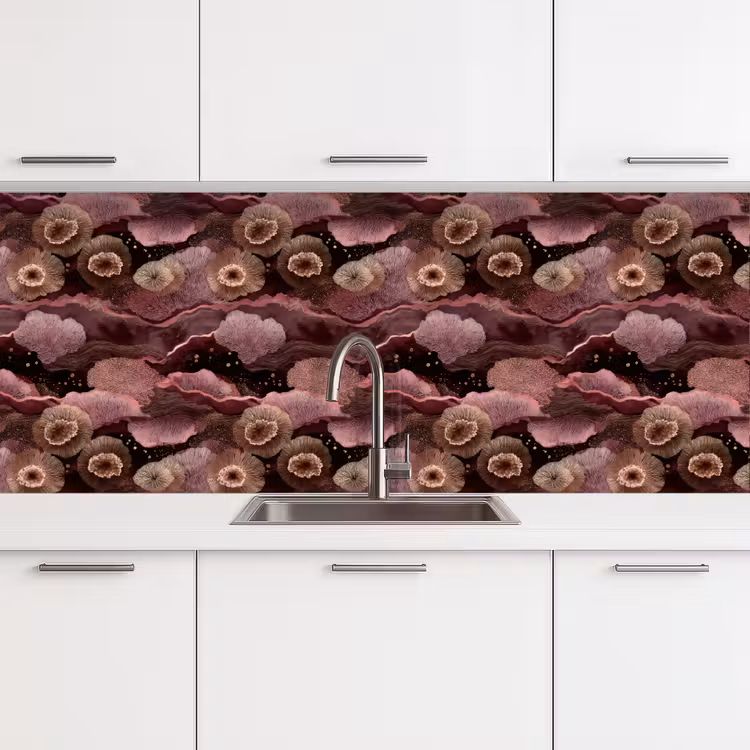Keuken achterwand - Koraal - Organisch - Roze — 4