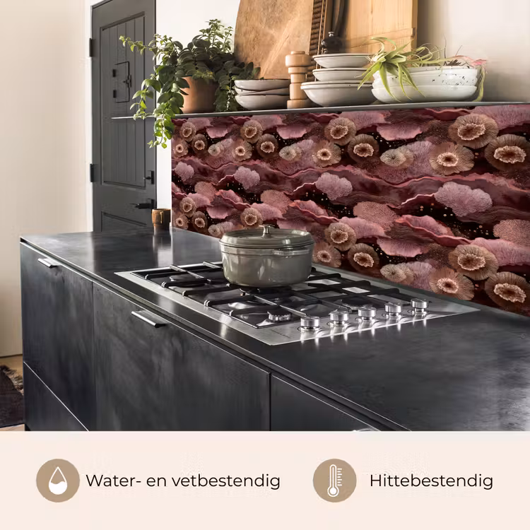 Keuken achterwand - Koraal - Organisch - Roze — 5