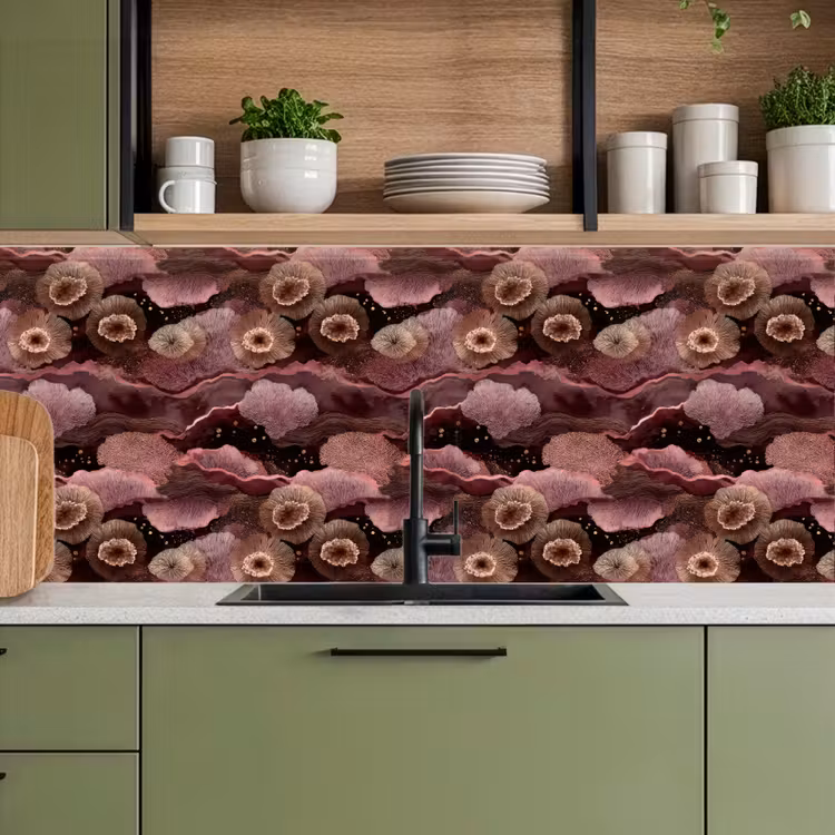 Keuken achterwand - Koraal - Organisch - Roze — 8