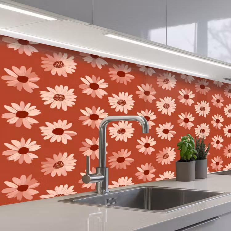 Keuken achterwand - Madelief - Retro - Terracotta — 2