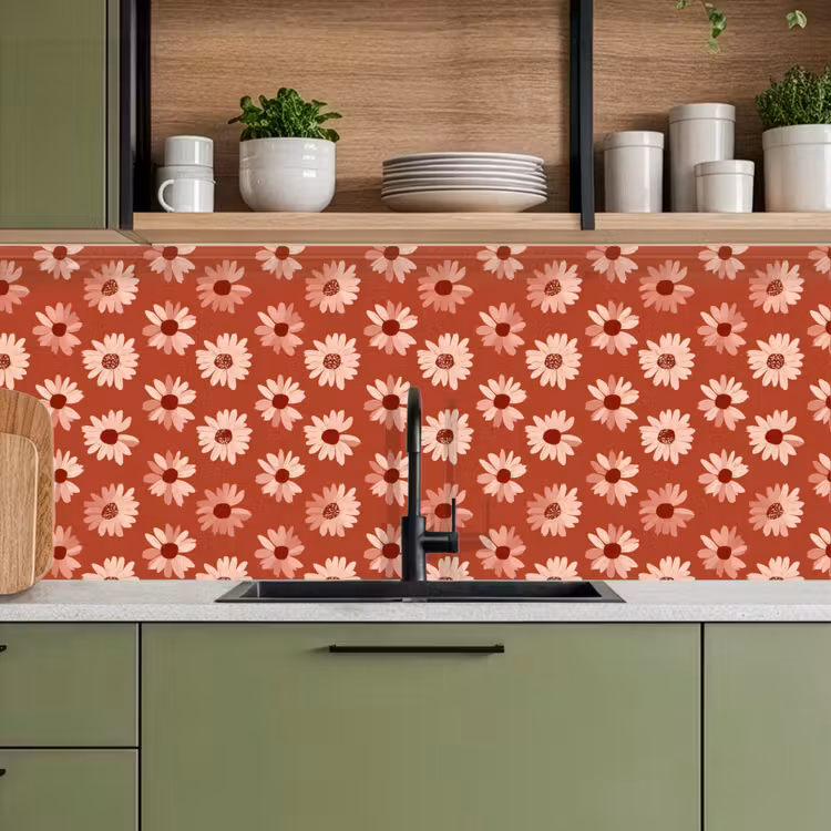 Keuken achterwand - Madelief - Retro - Terracotta — 8
