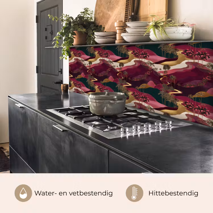 Keuken achterwand - Magisch - Palmbomen - Goud — 5
