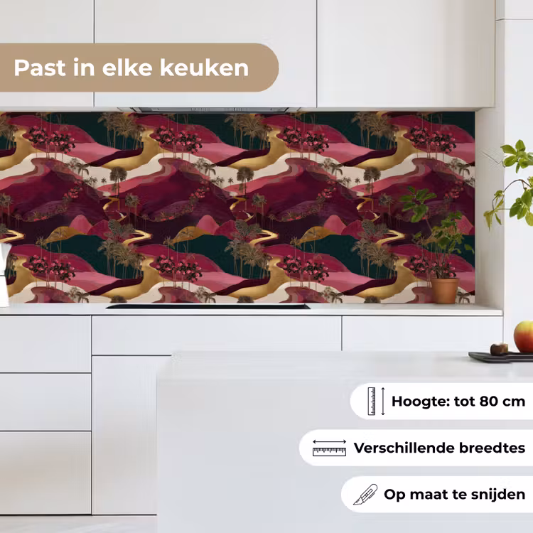 Keuken achterwand - Magisch - Palmbomen - Goud — 7