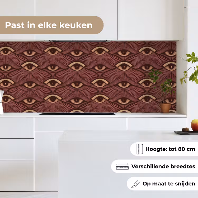 Keuken achterwand - Mystiek - Ogen - Bruin — 7