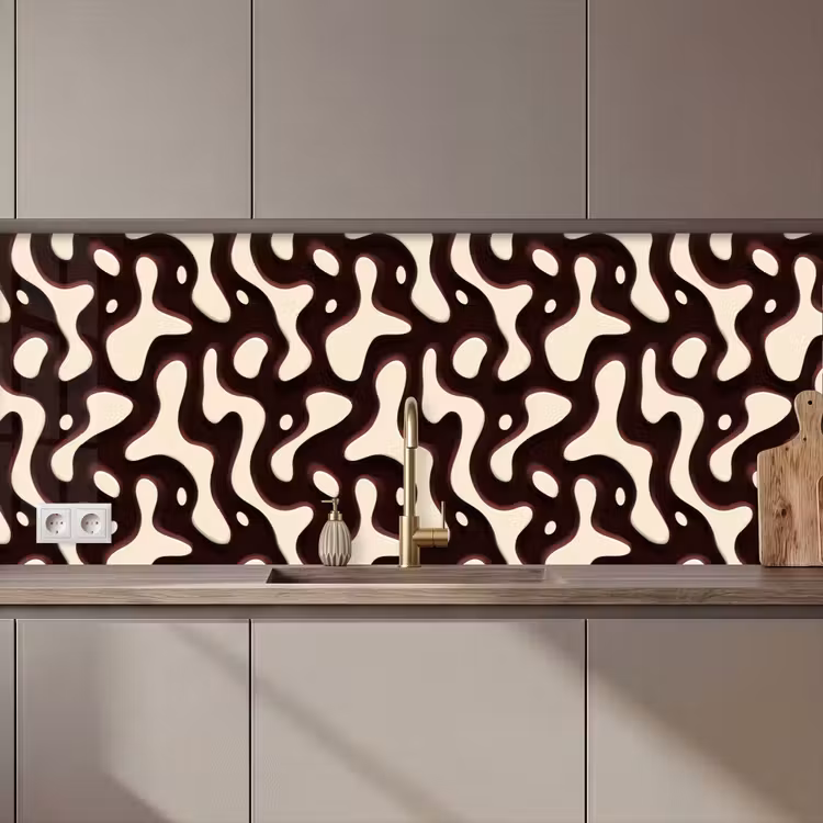 Keuken achterwand - Organisch - Krachtig - Bruin — 1