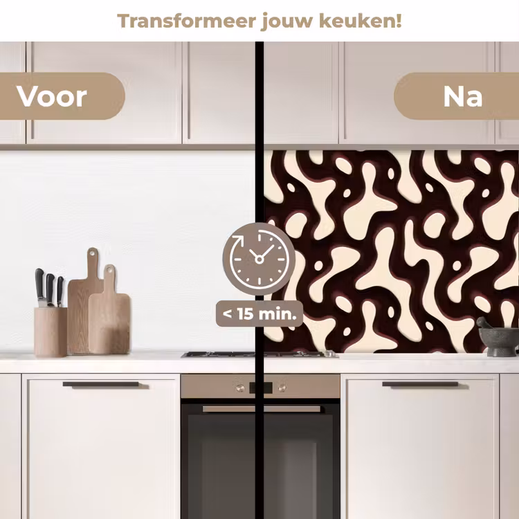 Keuken achterwand - Organisch - Krachtig - Bruin — 3