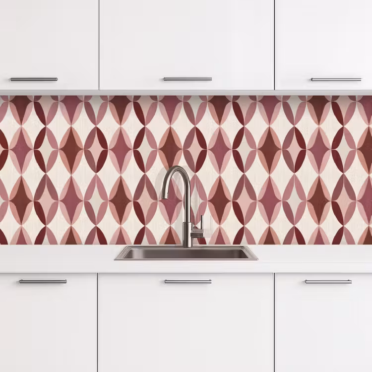 Keuken achterwand - Ovaal - Textuur - Roze — 4
