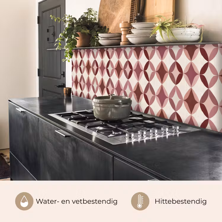 Keuken achterwand - Ovaal - Textuur - Roze — 5