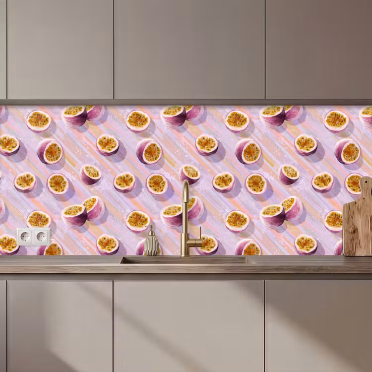 Keuken achterwand - Passievrucht - Tropisch - Paars — 1