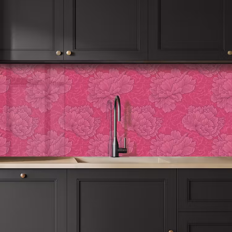 Keuken achterwand - Pioenrozen - Energiek - Roze — 6