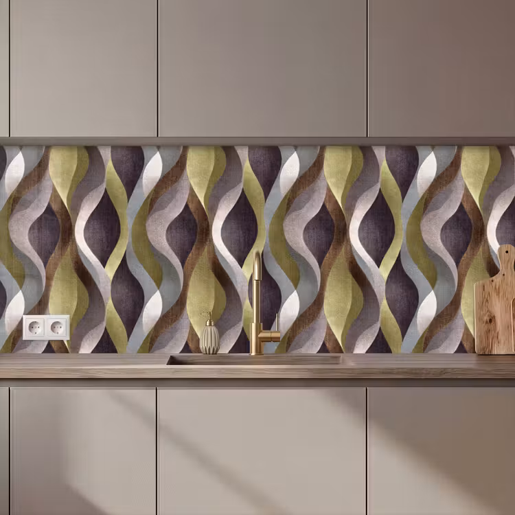 Keuken achterwand - Retro - Banen - Kleurrijk — 1