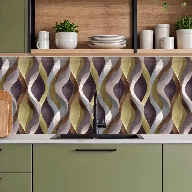 Keuken achterwand - Retro - Banen - Kleurrijk — 8