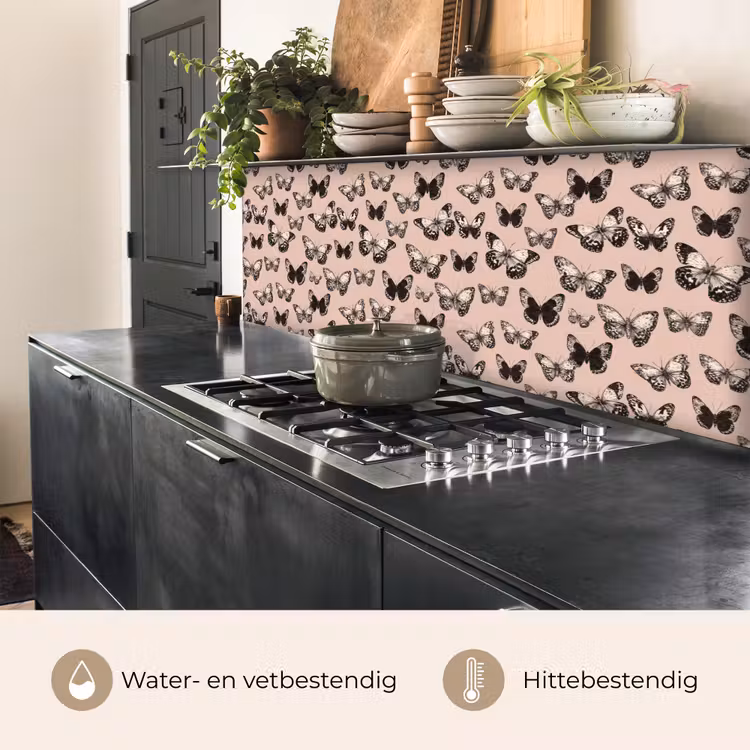 Keuken achterwand - Tijdloos - Vlinders - Perzik — 5