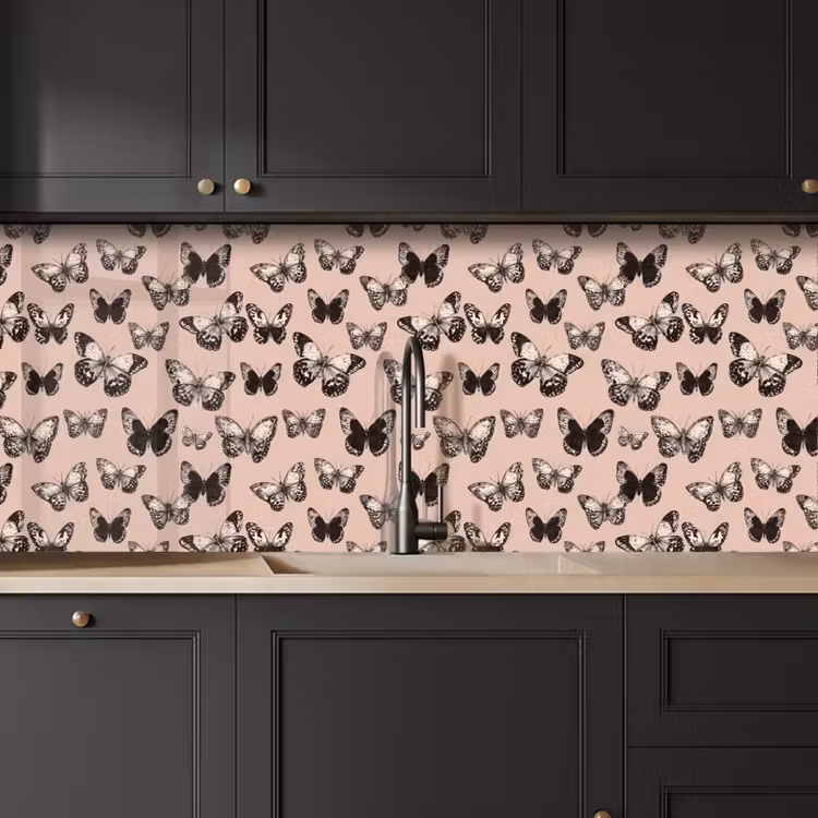 Keuken achterwand - Tijdloos - Vlinders - Perzik — 6