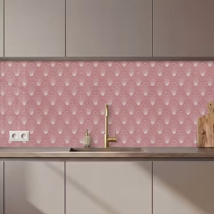 Keuken achterwand - Trendy - Patroon - Roze — 1