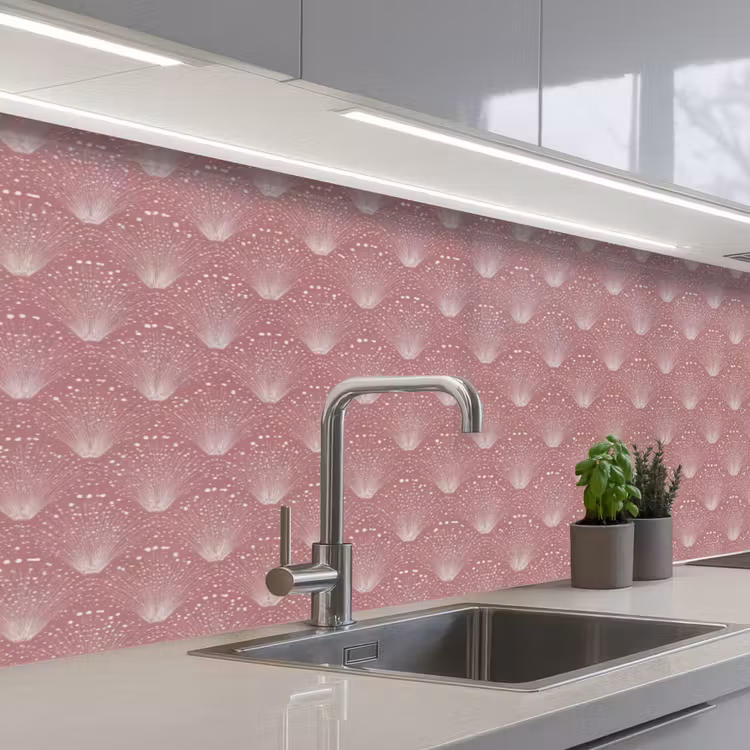 Keuken achterwand - Trendy - Patroon - Roze — 2