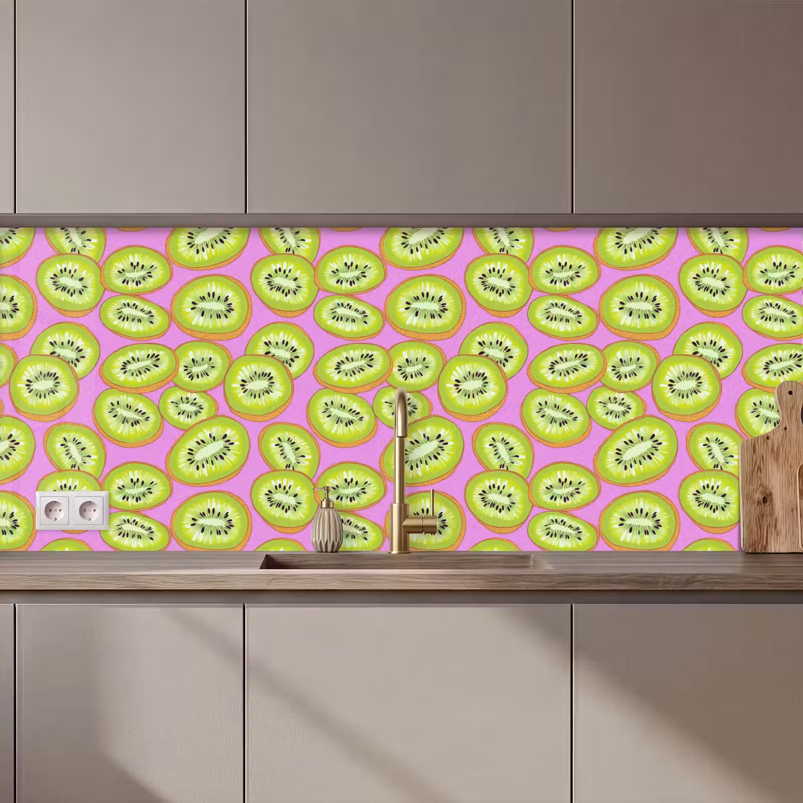 Keuken achterwand - Kiwi - Speels - Groen — 1