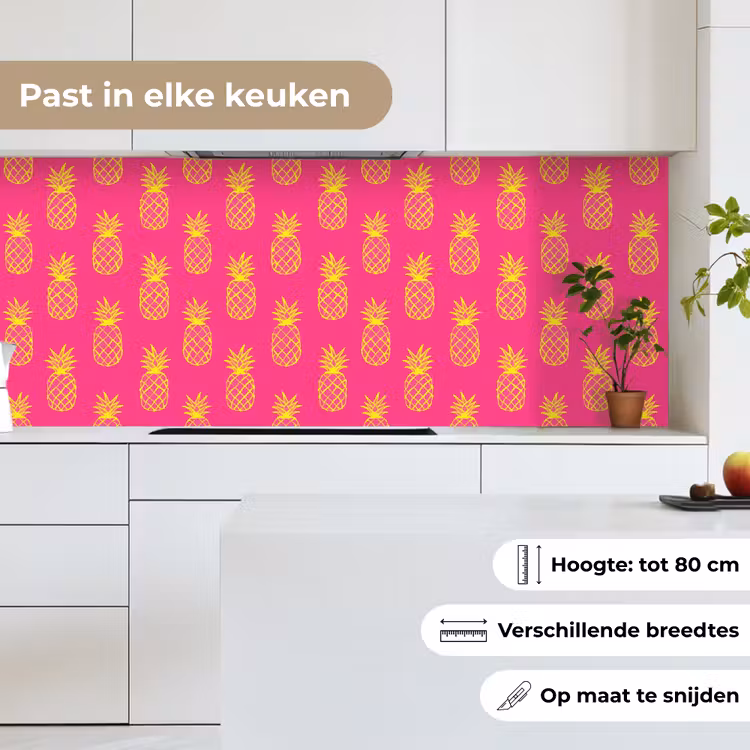 Keuken achterwand - Ananas - Trendy - Roze — 7