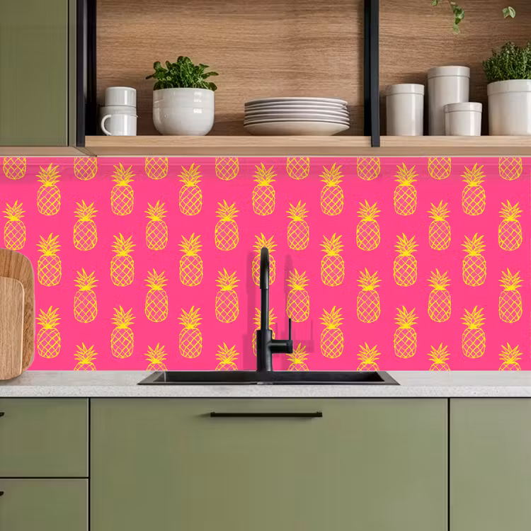 Keuken achterwand - Ananas - Trendy - Roze — 8