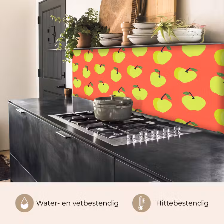 Keuken achterwand - Appels - Modern - Groen — 5