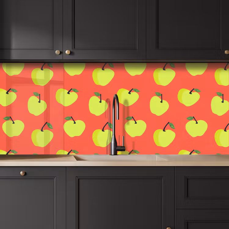 Keuken achterwand - Appels - Modern - Groen — 6