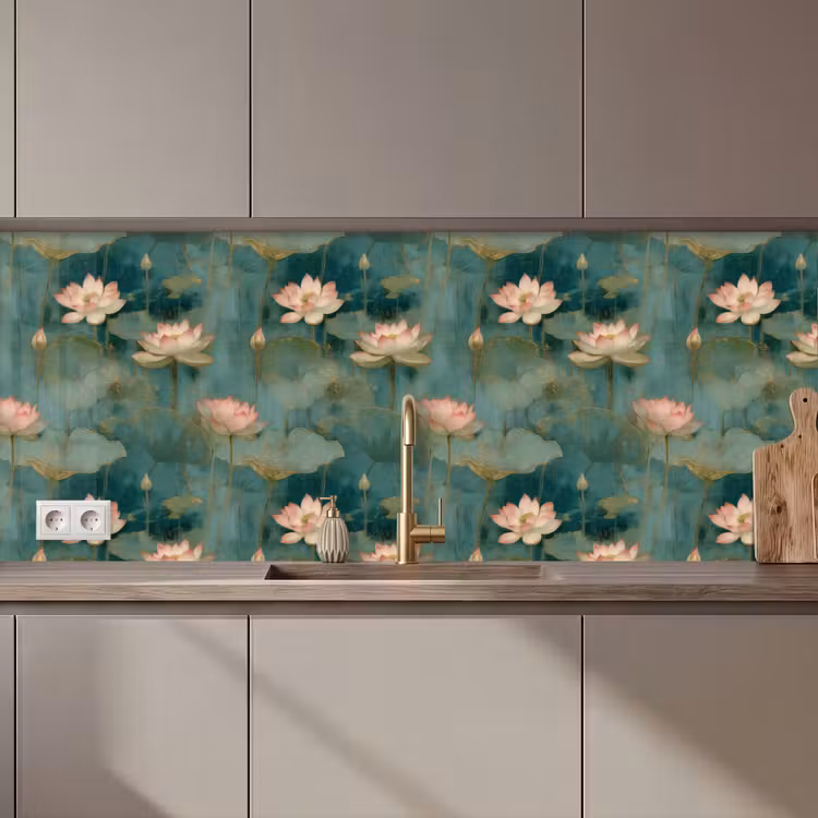 Keuken achterwand - Botanisch - Bloemen - Roze — 1