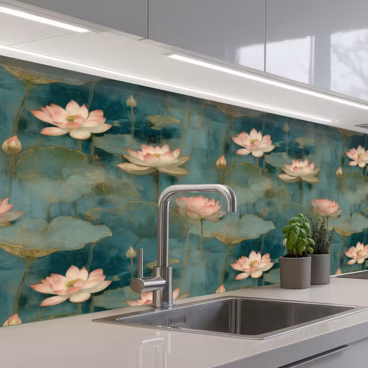 Keuken achterwand - Botanisch - Bloemen - Roze — 2