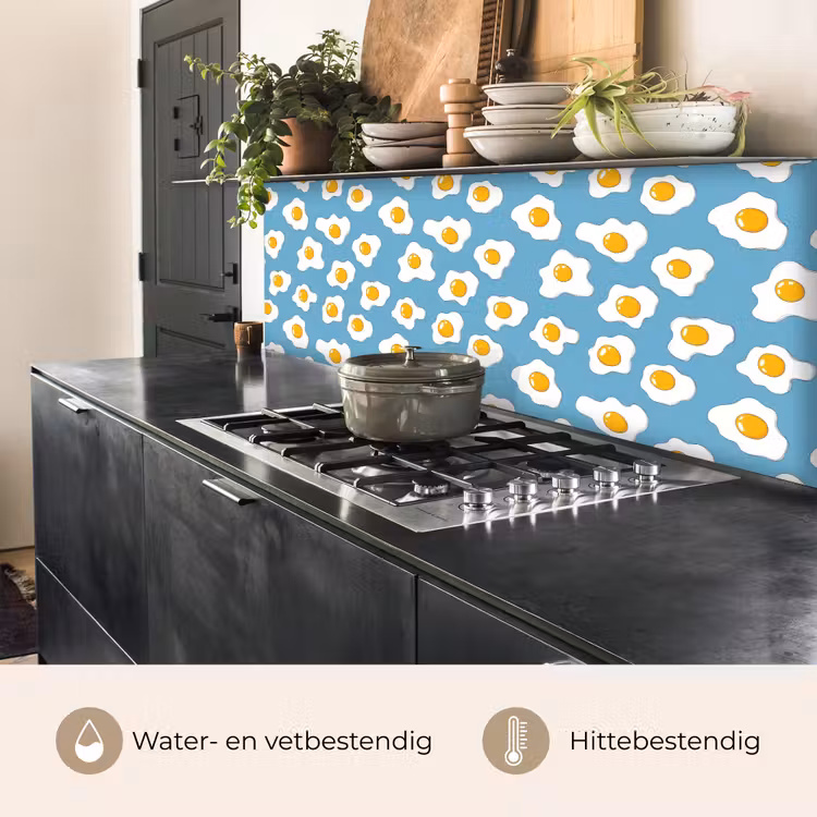 Keuken achterwand - Eieren - Dooiers - Blauw — 5