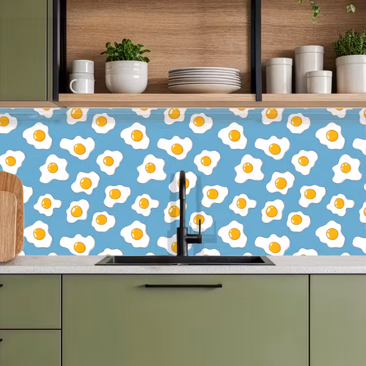 Keuken achterwand - Eieren - Dooiers - Blauw — 8
