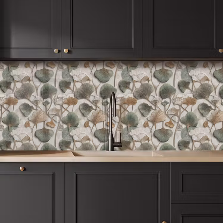 Keuken achterwand - Elegant - Bladeren - Groen — 6