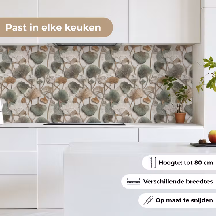 Keuken achterwand - Elegant - Bladeren - Groen — 7