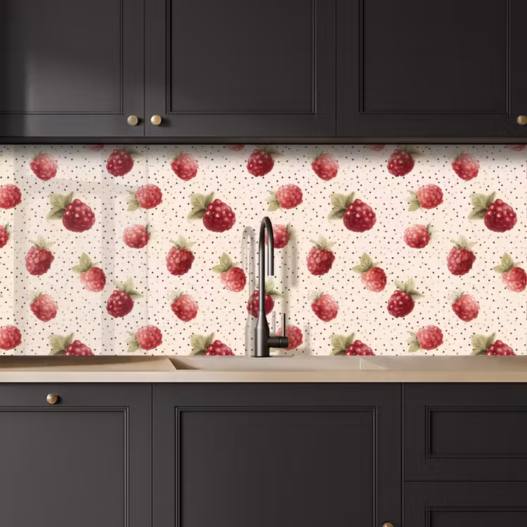 Keuken achterwand - Framboos - Stippen - Rood — 6