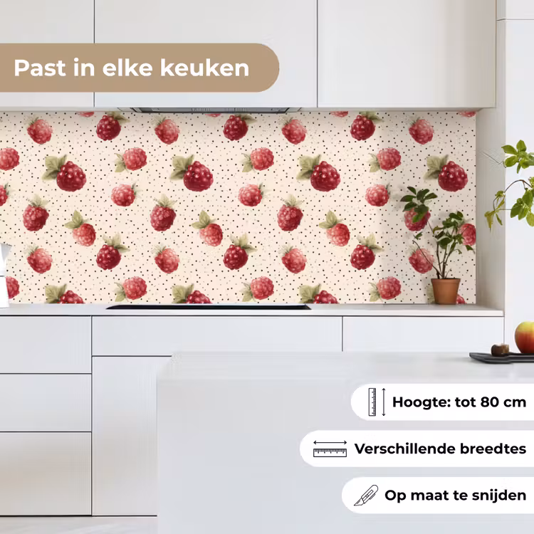 Keuken achterwand - Framboos - Stippen - Rood — 7