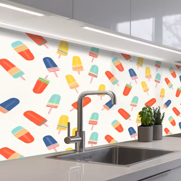 Keuken achterwand - IJsjes - Speels - Kleurrijk — 2