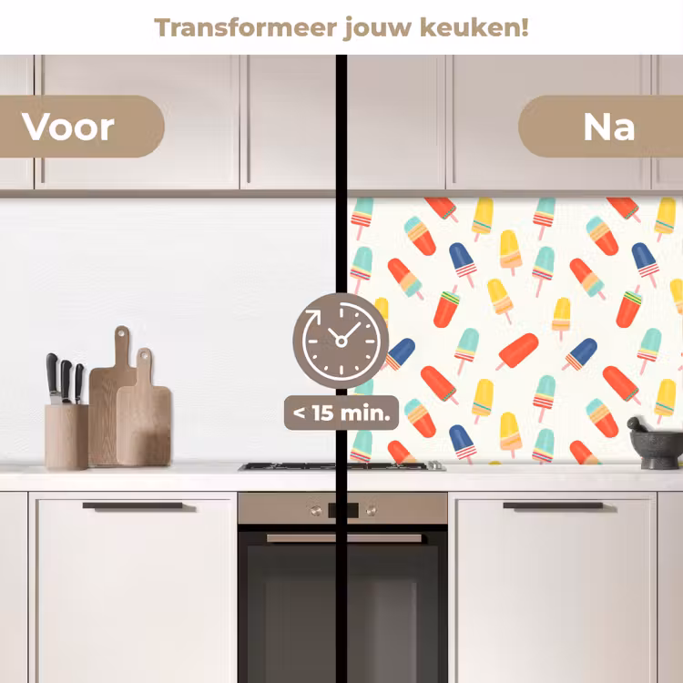 Keuken achterwand - IJsjes - Speels - Kleurrijk — 3