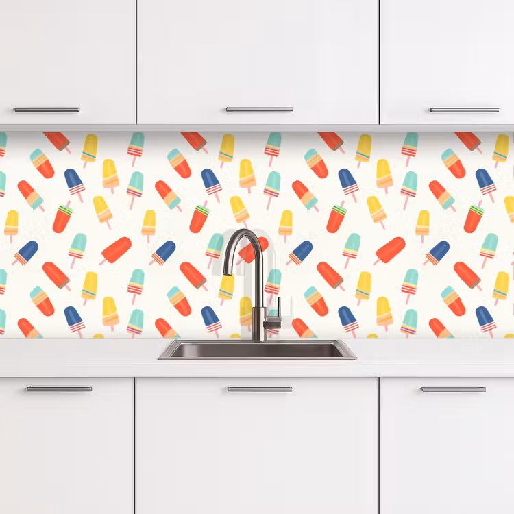 Keuken achterwand - IJsjes - Speels - Kleurrijk — 4