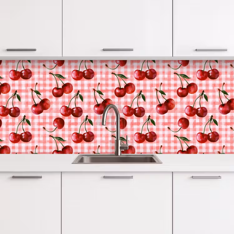 Keuken achterwand - Kersen - Blokken - Rood — 4