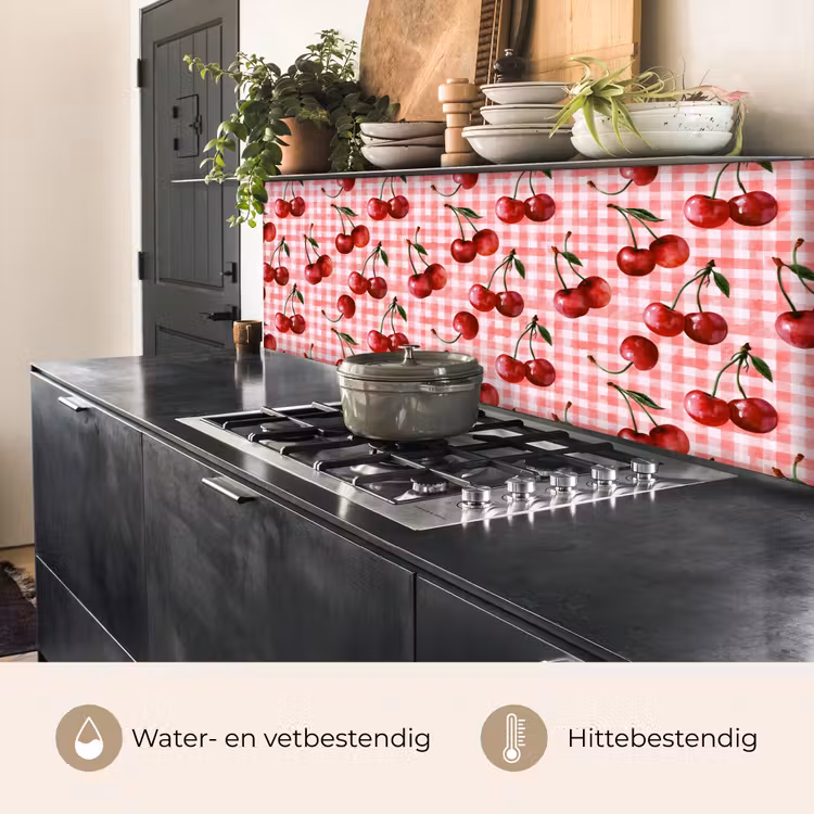 Keuken achterwand - Kersen - Blokken - Rood — 5