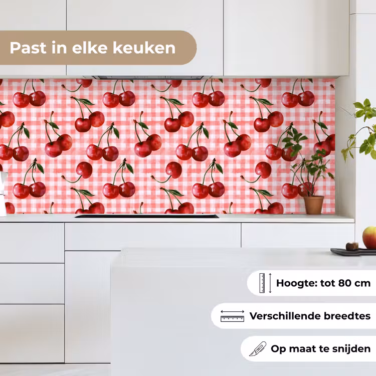 Keuken achterwand - Kersen - Blokken - Rood — 7