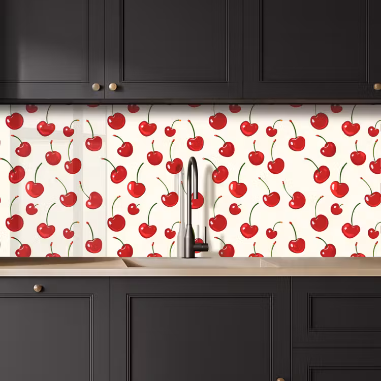 Keuken achterwand - Kersen - Minimalistisch - Rood — 6