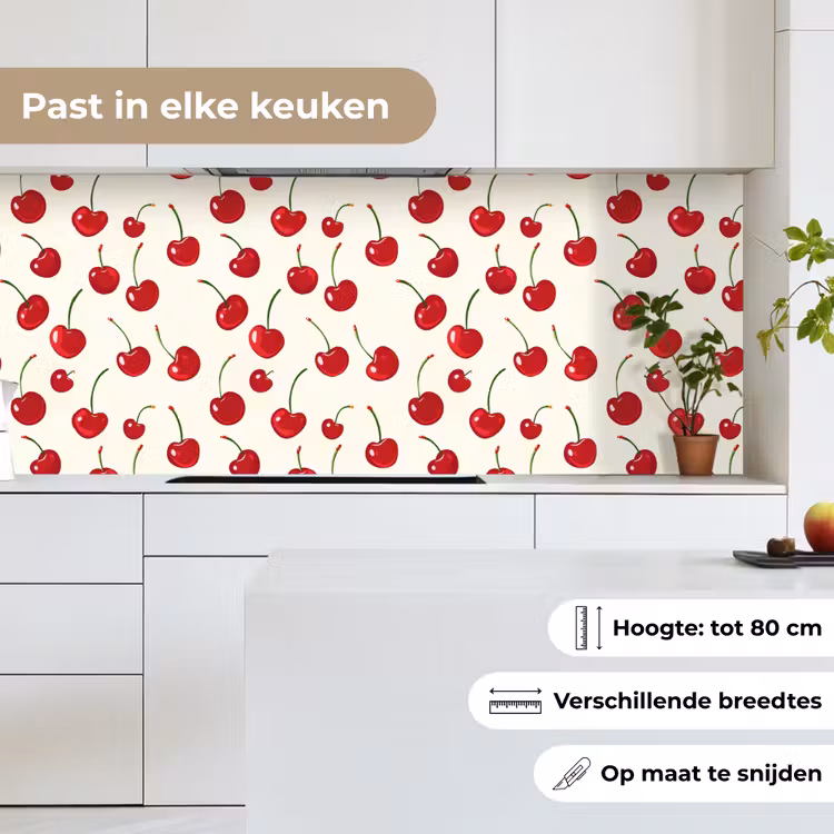 Keuken achterwand - Kersen - Minimalistisch - Rood — 7