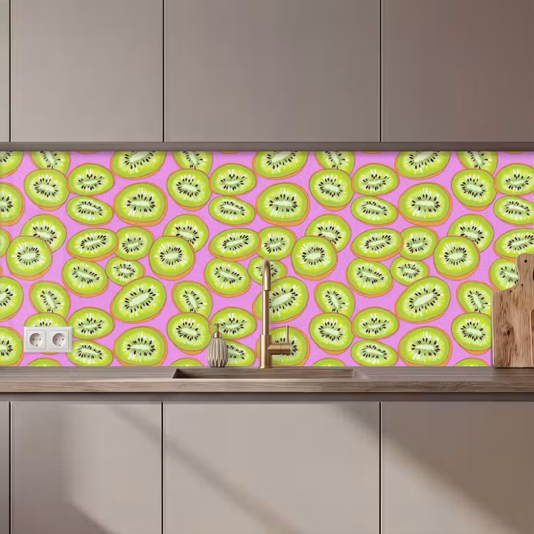 Keuken achterwand - Kiwi - Speels - Groen — 1