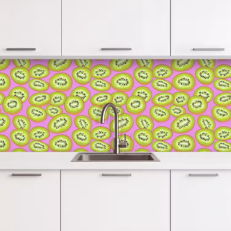 Keuken achterwand - Kiwi - Speels - Groen — 4