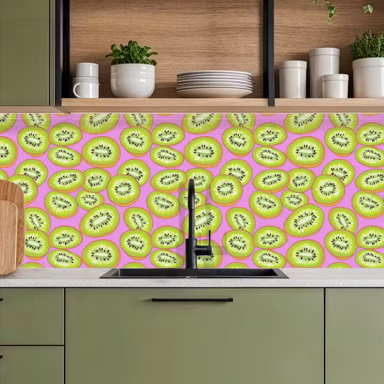 Keuken achterwand - Kiwi - Speels - Groen — 8