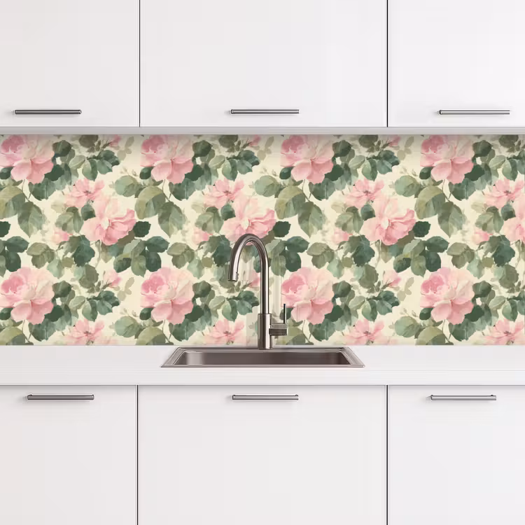 Keuken achterwand - Rozen - Botanisch - Roze — 4