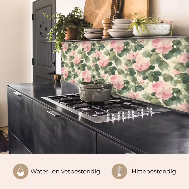Keuken achterwand - Rozen - Botanisch - Roze — 5